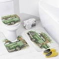 thumbnail image 4 of Buffalo Check Clover Truck 4 Piece Bathroom Shower Curtain Sets Bathroom Sets with Shower Curtain And Rugs 4 Piece Happy Shamrock Waterproof Fabric Bath Curtain for Bathroom Decor Set, 4 of 8