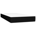 Box spring bed with mattress black 200x200 cm fabric - Walmart.com