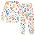 thumbnail image 2 of FORMRS Toddler Unisex Long Sleeve Top and Pants Pajama Set 2-Piece Sleepwear, Sizes 18M-8Y, Cute Easter Eggs, 2 of 6
