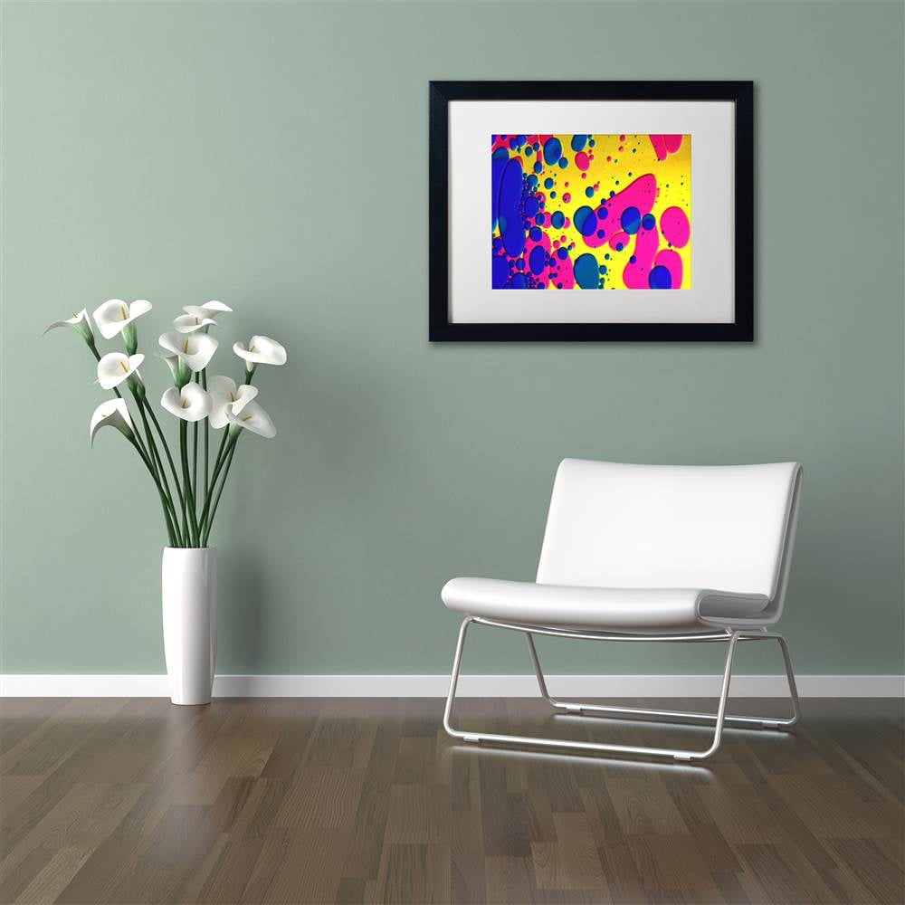 Trademark Fine Art "Colour Fun V" Canvas Art by Beata Czyzowska Young, White Matte, Black Frame