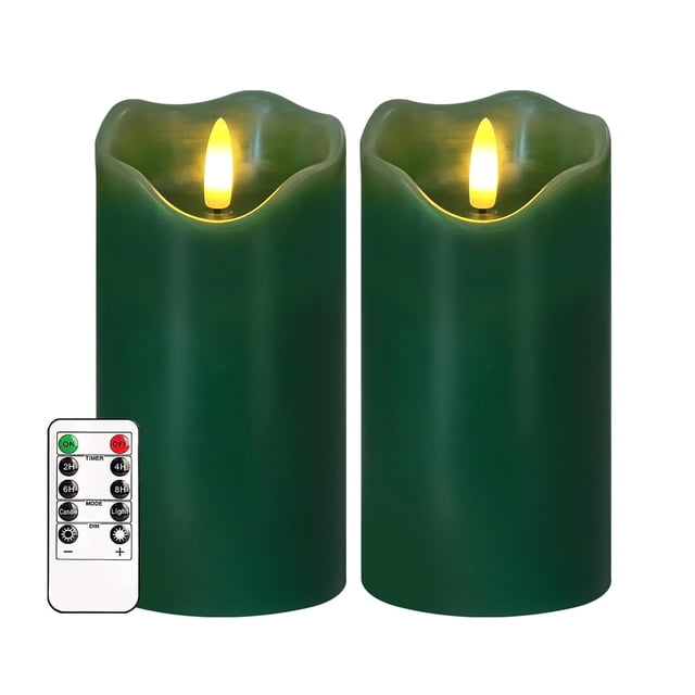 Velas LED Sin Llama AVEKI 7.5x15 cm a Pilas 2 Piezas