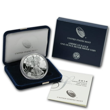 2014-W 1 oz Proof American Silver Eagle (w/Box & COA)