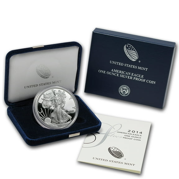 2014-W 1 oz Proof American Silver Eagle (w/Box & COA)