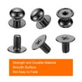 thumbnail image 4 of 30 Pcs Round Head Button Studs 10mm Alloy Leather Rivets with Screw Leather Punch Screwdriver, Black, 4 of 6