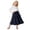 Black, variant on Toddler Girls Casual Elastic Waist Tiered Skirt Cute Ruffle Pocket Long Skirt Spring Summer Daily Wear 4-14Y