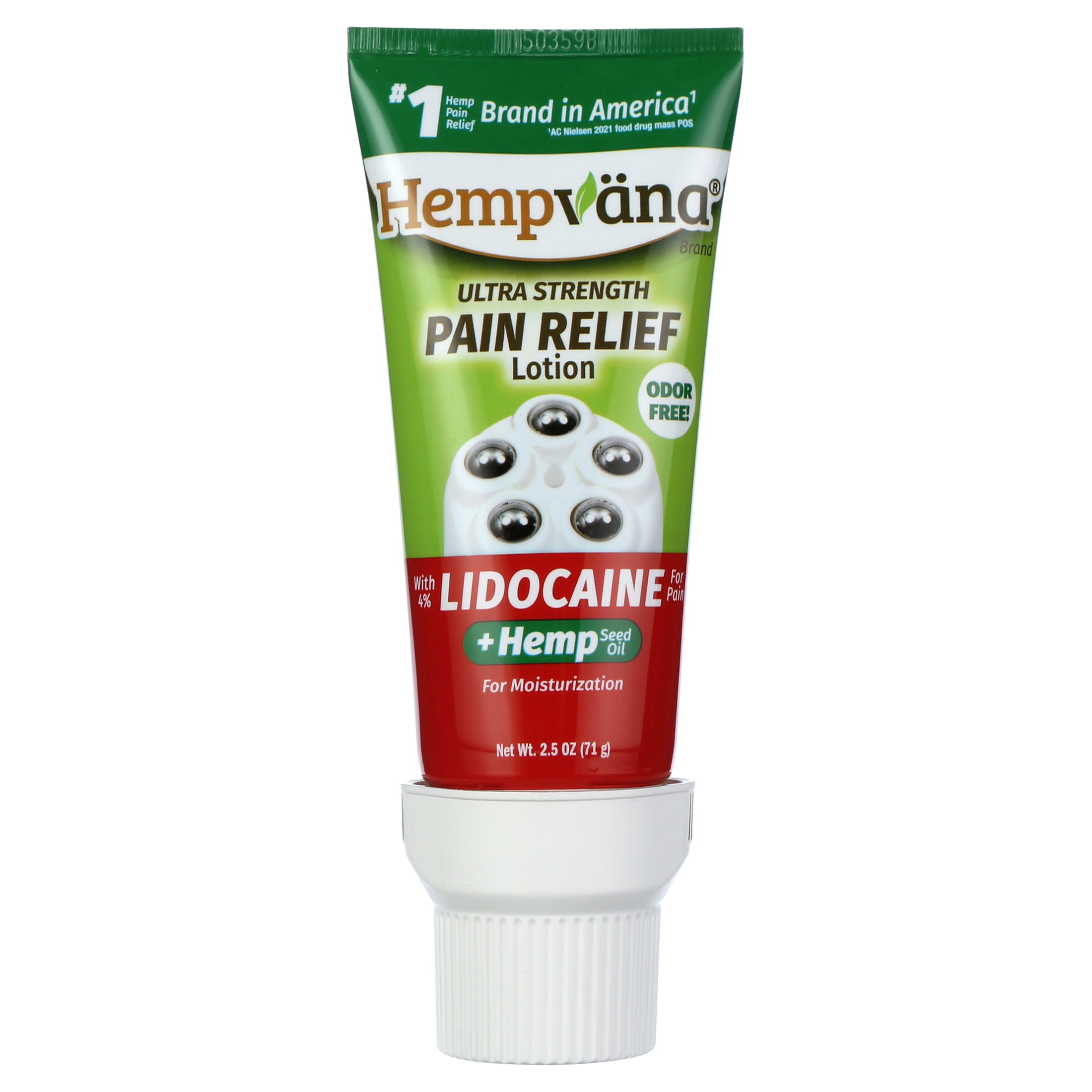 Hempvana Rollerball Lidocaine Pain Relief Lotion with Hemp Seed Oil as Seen on TV