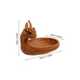 thumbnail image 2 of CRAFTHROU Woven Bread Basket Storage Basket Plastic Brown Cutlery Organization 1Set For Homeowners, 2 of 7
