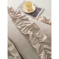thumbnail image 4 of Move Over Taupe Ruffled Pillowcases King, Boho Chic Pillow Cover Set of 2, Washed Microfiber Ruffles Pillow Case, 4 of 6