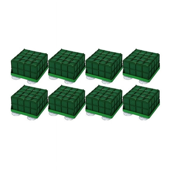 8 Pieces Cage Floral Foam for Flowers Square Floral Foam Cage Flower Holder with Floral Foam for Green foam   plastic