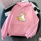 thumbnail image 2 of Eleceed-Sudadera con capucha para mujer, ropa de calle con estampado divertido de gato de dibujos animados, moda coreana, Top femenino, 2 of 5