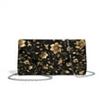 thumbnail image 7 of TSOVTHRID Golden Floral Vintage Print Clutch Evening Bag Elegant Handbag with Detachable Chain Leather Black Evening Clutch Purses for Women Formal Wedding Party Cocktail Prom, 7 of 7
