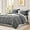 Mid Grey, variant on Plush King Size Comforter Set Light Taupe, Flannel Velvet Comforter Sets 7 Pieces Bed in a Bag, Soft Warm Winter Bedding Set with Sheets, Pillowcases & Shams