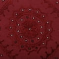 thumbnail image 4 of Stylo Culture Indian Sofa Throw Pillow Covers 24 x 24 Big Hand Embroidered Maroon Bohemian 60x60 cm Home Decor Cotton Mirrored Square Cushion Covers | Set Of 2, 4 of 4