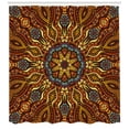 thumbnail image 3 of Ambesonne Ethnic Shower Curtain, Warm Colored Design Boho, 69"Wx84"L, Marigold Yellow, 3 of 3