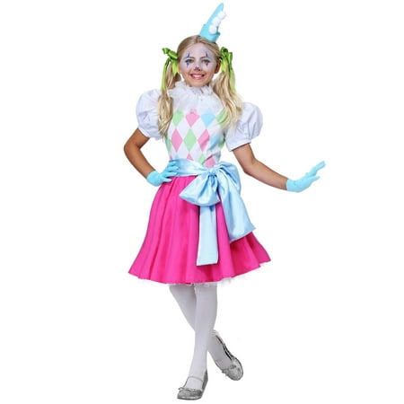 Cotton Candy Clown Girls Costume