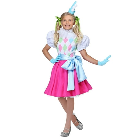 Cotton Candy Clown Girls Costume