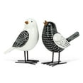 thumbnail image 1 of Ensemble de 2 Sculptures d'Oiseaux Style Folklorique Noir et Blanc, 1 of 2