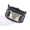 thumbnail image 5 of Pulsera de moda con diseño de tótem y zorro triangular de Odin para hombre, marrón, marrón, 5 of 5