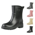 thumbnail image 3 of Women's Mid Calf Rain Boots Waterproof Fashion Garden Shoes Anti-slipping Soft Outsole Lightweight Rainboots Comfortable Insole Light Rain Shoes, 3 of 5
