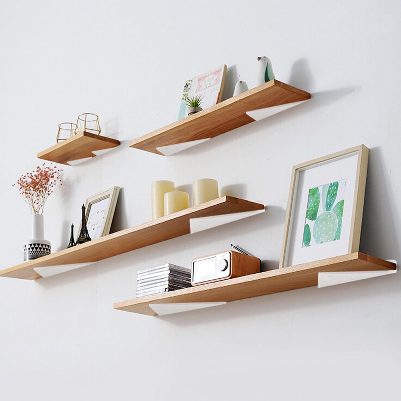 4 Pack Floating Shelf Brackets Invisible Triangle Wall Brackets Metal Wall Shelf Brackets Wall Mounted Heavy Duty Stand