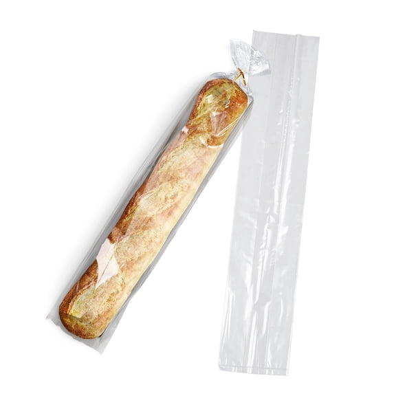 Clear Gusseted Poly Bags, 1.25 Mil Open End, 1000 Count, 5 x 4 x 24 in
