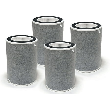 

Nispira HP201 HP202 3-in-1 True HEPA Activated Carbon Filter Replacement For Shark NanoSeal Air Purifier MAX HP200 Series HC501 HC502 4 Packs