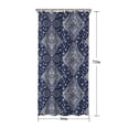 thumbnail image 5 of Blue and White Ethnic Floral Pattern Shower Curtain 36"x72" ,Bathroom Decorative Shower Curtains Set with 12 Hooks,Modern Waterproof Washable Shower Curtain, 5 of 6