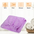 thumbnail image 6 of Unique Bargains Bath Wrap Towel for Women Adjustable Closure with Pocket Light Purple, 6 of 7