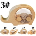 thumbnail image 2 of Coofit Coin Bank Creative Wood Animal Shape Coin Saving Box Money Saving Box, 2 of 8
