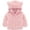 Pink, variant on Toddler Boys Girls Hooded Fleece Jacket Cute Bear Hoodie Zip Up Teddy Coat Sherpa Winter Warm Outwear With Pocket (White, 3-4 Years)
