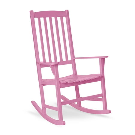 Alston Solid Wood Outdoor Rocking Chair, Pink