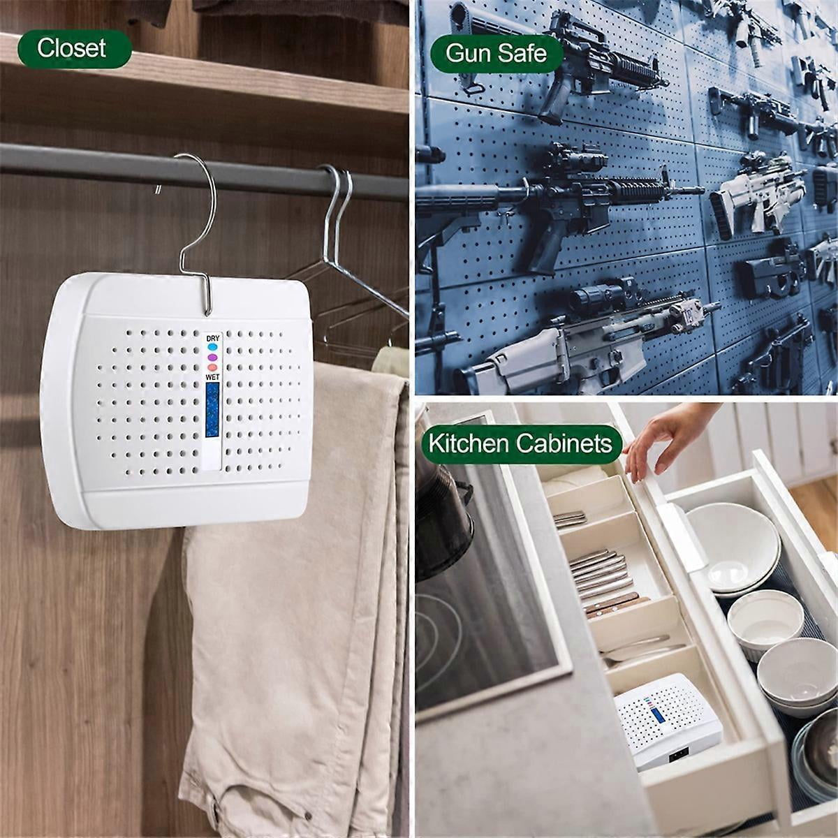 Rechargeable Small Dehumidifier, High-Efficiency Moisture Absorber for Bedroom, Wardrobe and Bookcas