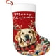 thumbnail image 1 of wonima02 Golden Retriever Labrador Christmas Stockings Xmas Stocking Fireplace Hanging Stocking for Family Holiday Party Christmas Decoration, 1 of 1