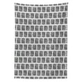 thumbnail image 3 of Ambesonne Abstract Tablecloth Rectangular Table Cover, Retro Dotted Squares, 60"x90", Black and Coconut, 3 of 4