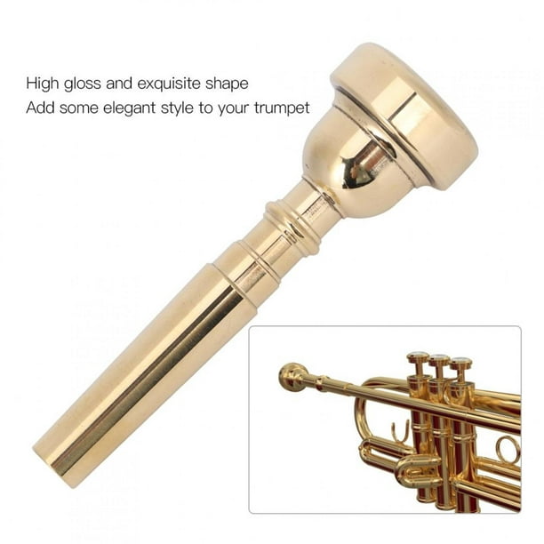 Trumpet Mouthpiece Brass Material Gilded Mouthpiece Holder Trumpet  Accessories for Beginners and Professional Players(3C)