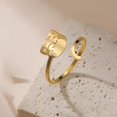 thumbnail image 6 of Cute Smile Cat Animal Open Statement Ring Stainless Stee Adjustable Expandable Wrap Kitty Knuckle Band Chic Rings Stacking Comfort Fit Finger Band Fashion Aesthetic Jewelry for Daughter Niece, 6 of 6