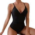 thumbnail image 3 of MSJUHEG Push Up Swimwear,Tummy Control Swimsuits for Women,Womens Tankini Bathing Suits,Plus Size One Piece Swimsuit,One Piece Swimsuits,Cross Back,Swimsuits for Women 2025 Black L, 3 of 8