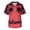 Red, variant on Men V Neck Short Sleeve Printed Scrub Top with Chest Pocket and Thematic Pattern Suitable for Work Uniforms