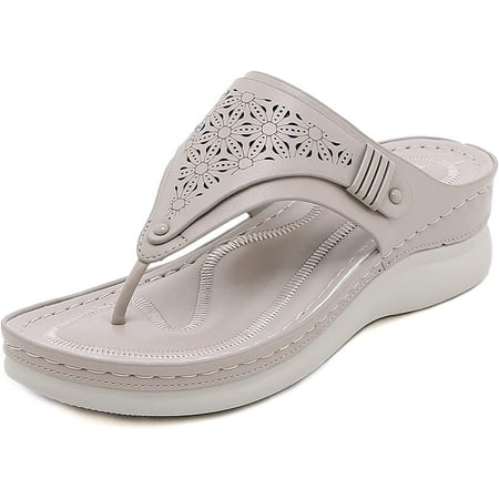 

Women s Wedge Flip Flops with Arch Support Comfortable Casual Thong Sandals Platform Outdoor Summer Beach Slippers
