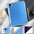 thumbnail image 6 of Allytechgroup Clear Case for iPad 11-inch(A16) 2025/ iPad 10th Generation 10.9 Inch 2022, [Built-in Pencil Holder] Anti Yellowing Slim Shockproof Protective Cover for Women Men, Blue, 6 of 7
