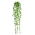 thumbnail image 2 of Artificial Succulent Hanging Potted Plant | Realistic Faux Greenery | Plastic Home & Living Room Decor | Low Maintenance | Indoor Faux Planter | 9x6.5x7.8cm Pot | 65cm Length, 2 of 7