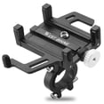 thumbnail image 1 of WEST BIKING - Abrazadera para teléfono móvil con base de doble polo para scooter (negro), 1 of 3