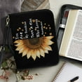 thumbnail image 4 of ZUXONGSY Sunflower Maple Leaf Print Bible Cover for Men Women You Are My Sunshine Leather Bible Bag with Handle and Detachable Strap Portable Bible Holder Zippered Bible Protector, XL, 4 of 7