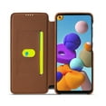 thumbnail image 2 of Dteck Folio Wallet Case For Samsung Galaxy A21S, Lightweight PU Leather Magnetic Flip Stand Case Hard Protective Cover,Brown, 2 of 9
