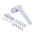 thumbnail image 2 of Inteprter Manijas de ventana elegantes con cerradura para ventanas abatibles Herrajes para ventanas Tratamientos de ventanas Blanco Derecha 13x7x5cm, 2 of 6