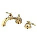thumbnail image 3 of Kingston Brass KS3352NL 8 Inch -18 Inch Widespread Roman Tub Filler - Polished Brass, 3 of 4