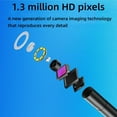 thumbnail image 3 of 8Mm Industrial Endoscope with Adjustable LED Lights, IP68 HD Inspection Camera Flexible, 1.3 Million Pixels and Dedicated Interface, for Home Wall Duct Drain Pipe Plumbing, 3 of 5