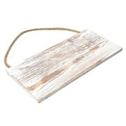 Cousin DIY White Wash Wood Plank Sign with Jute Twine Hanging Cord