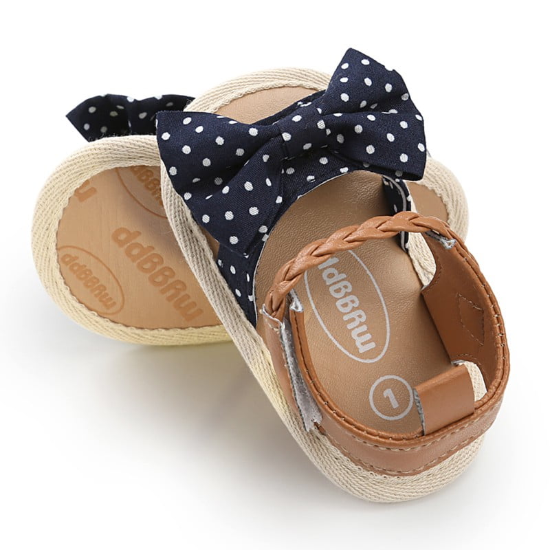 Toddler Infant Baby Girls Leather Bowknot Cute Soft Sole Princess Shoes Sandals 