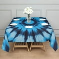 thumbnail image 3 of Blue Tie Dye Spiral Pattern Square Tablecloth,Waterproof Square Table Cover,Wipeable Spillproof Washable Table Cover for Home Kitchen Party Decor 42"X42"(107x107cm), 3 of 6